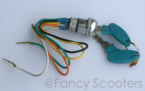 PART08188: Gas Scooter Start Key Set (5-wire) B