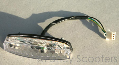 PART13134: 12V Taillight with 3 Wires for ATV501 with 3 Pin Male Connector