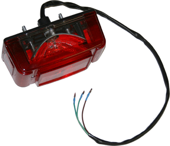 PART13090: Tail Light with 3 wires for ATV125-CD-3 (12V)