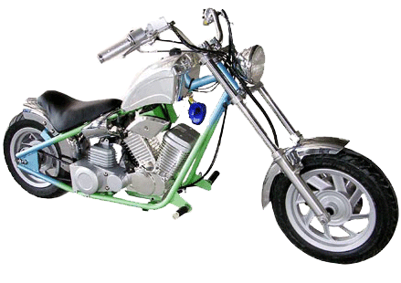 apg blue mini bike chopper 43 47 49 50cc