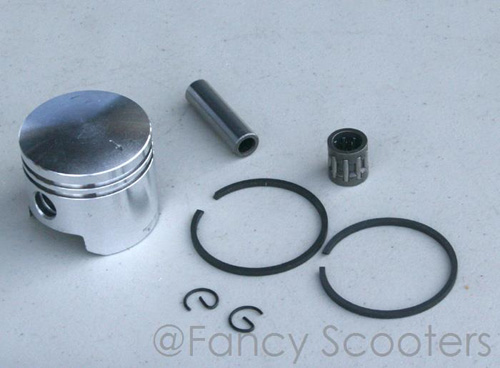 2 Stroke 49cc (Piston Diameter=44mm, Pin=10mm), Piston, Rings, Pin and Needle Bearing, G-rings
