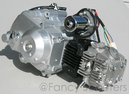 110cc 4-stroke Whole Engine (Automatic with Reverse Starter on Top, ) 
