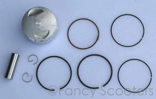 125cc Horizontal Engine Piston, Rings, G-ring, Pin Set (D=54mm, Height=38mm, Pin Dia=14mm)