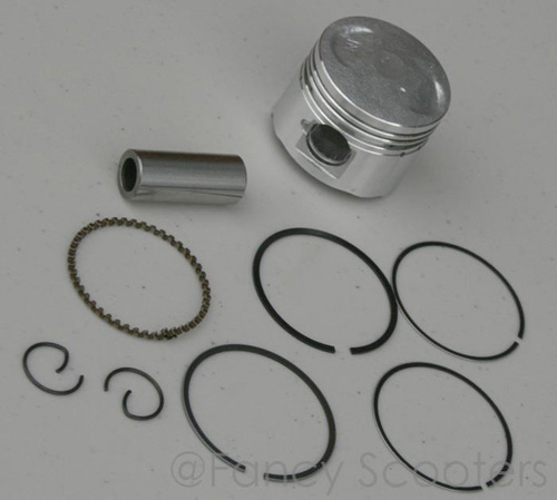 50cc Piston with Rings, Pin and G-ring (D=39mm, Height=32mm, Pin Dia=13mm)