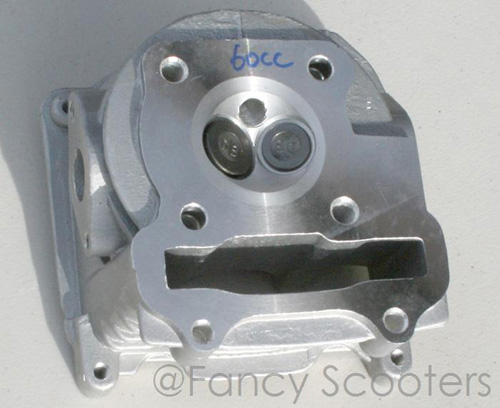 60cc GY6 Engine Cylinder Head with Valve Set-up