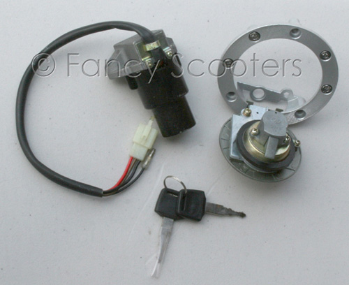 Gas Tank Cap with Ignition Keyset for GS-600 (4 wires)