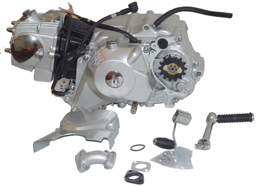 110cc 4-Stroke Motorcycle Whole Engine with Gear (Starter on the bottom)